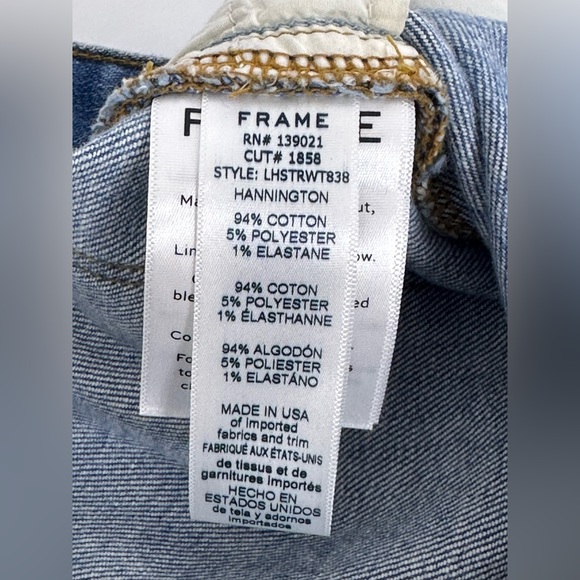 NWOT FRAME Denim distressed Le High Straight stretch jeans - Picture 8 of 9